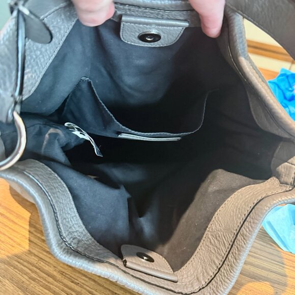 Marc by Marc Jacobs Standard Supply Workwear Leather Gray Slouchy Hobo Bag - Picture 9 of 16